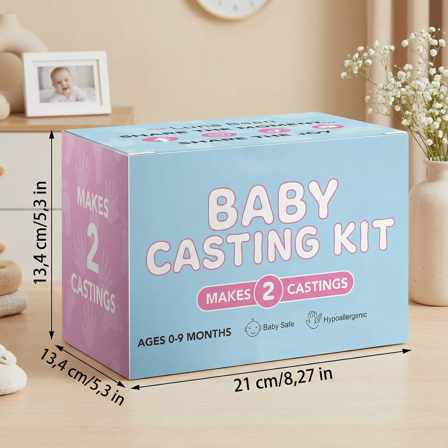 Baby Hand & Footprint Set – Keepsake Set for Newborns & Parents