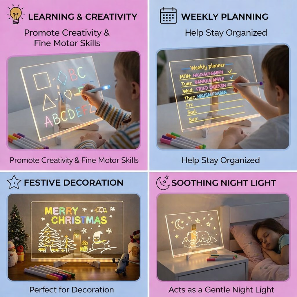 Kids LED Drawing Board Lamp