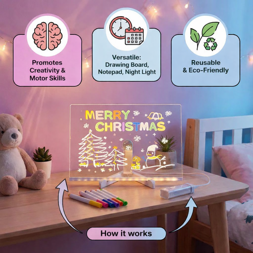 Kids LED Drawing Board Lamp