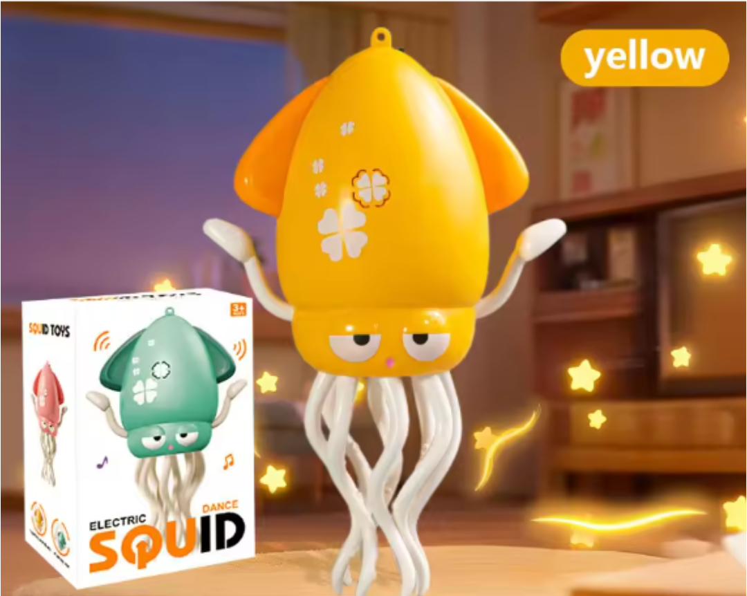 Dancing squid tummy toy