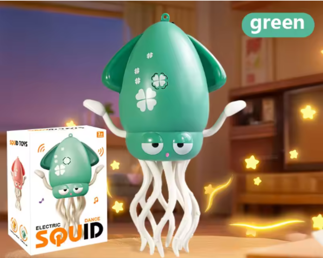 Dancing squid tummy toy