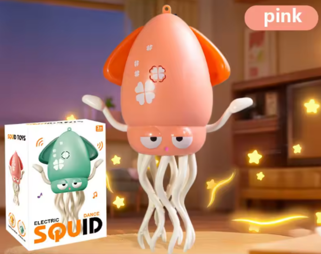 Dancing squid tummy toy