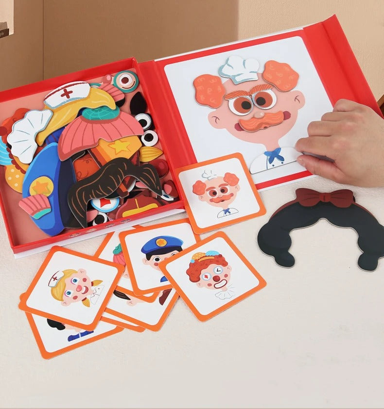 Educational facial expression learning puzzle for children
